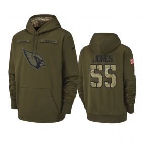 Arizona Cardinals Chandler Jones Olive 2018 Salute To Service Hoodie - Men's