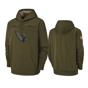 Arizona Cardinals Olive 2018 Salute To Service Hoodie - Men's