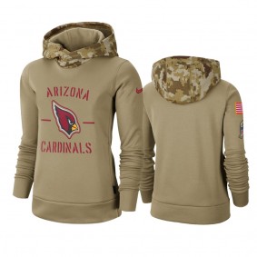 Arizona Cardinals Khaki 2019 Salute to Service Therma Pullover Hoodie