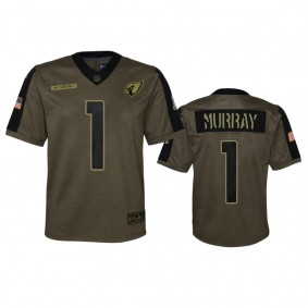 Youth Arizona Cardinals Kyler Murray Olive 2021 Salute To Service Game Jersey